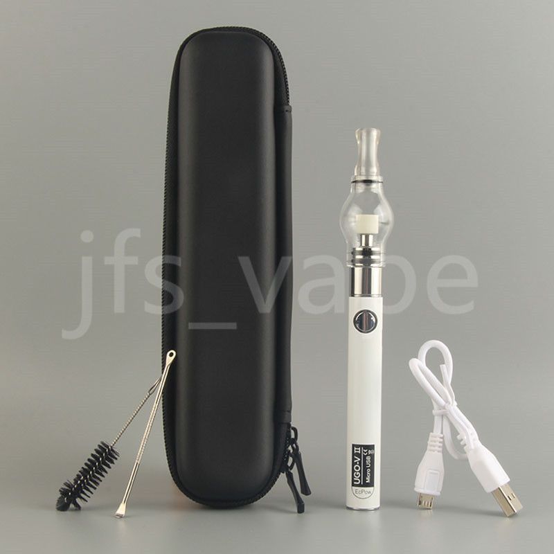 Ego Glass Globe Wax Dome Bulb Vaporizer Pen Evod Starter Kit Micro Usb