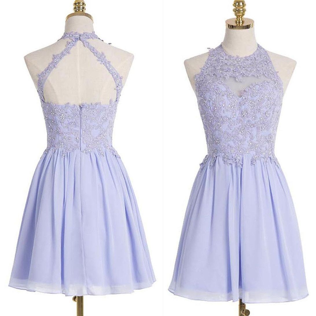 lavender hoco dress