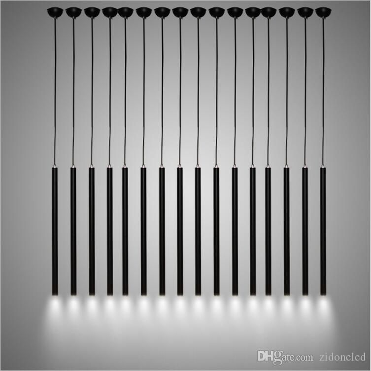 Modern Black Led Pendant Lights Pipe Lighting Creative Modern Black Led Pendant Lights Pipe Lighting Creative Aluminum Hanging Light Restaurant Bar Office Engineering For