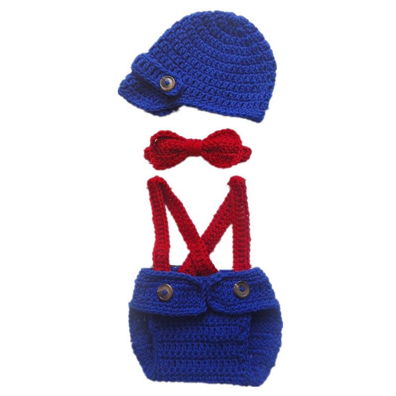 baby boy outfit with suspenders and hat