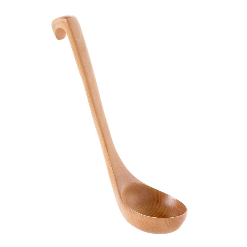 Cooking Utensils Online Sale Large Wooden Ladle With Hook Long Handle