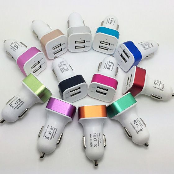 2 Usb Port Car Charger Adapter For Iphone6 Plus 5s 5 Samsung Galaxy S5