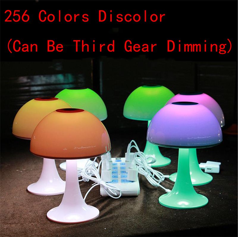 Charge Bureau Enfants Gradateur Lumière Décoloration Couleur Nuit Lampe Automatique Led 256 Bouclier Bébé Eye Coloré Champignon Touch Lecture 5RLA3j4