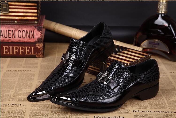 snake skin oxfords