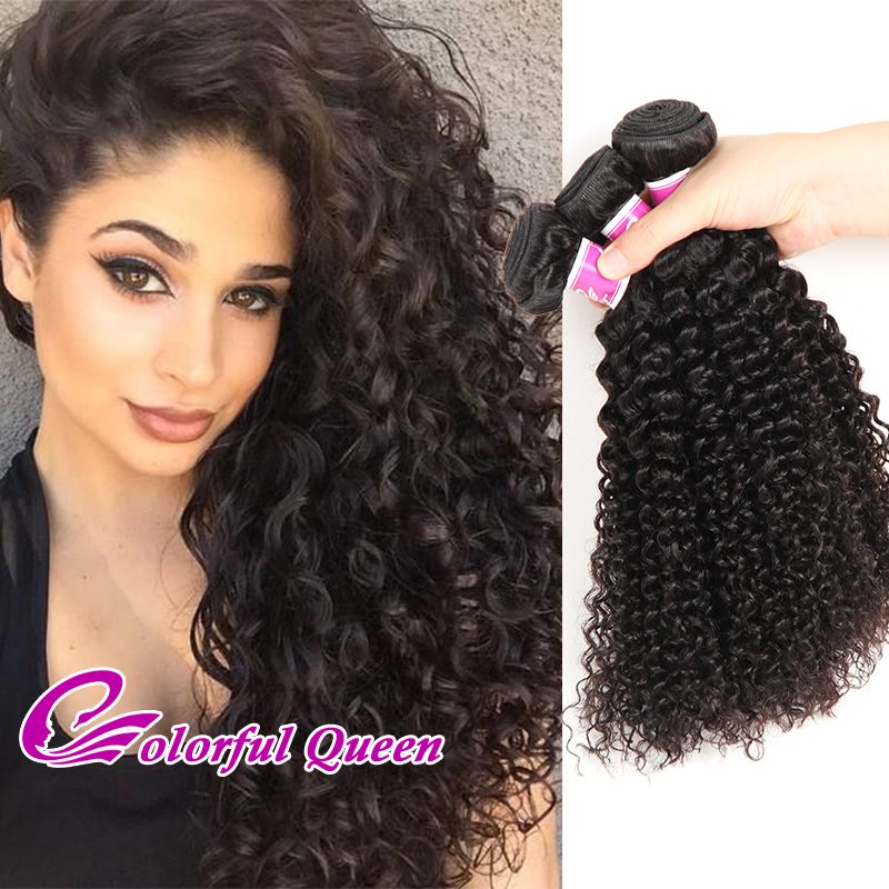 Malaysian Kinky Curly Virgin Human Hair Weave 3 Bundles