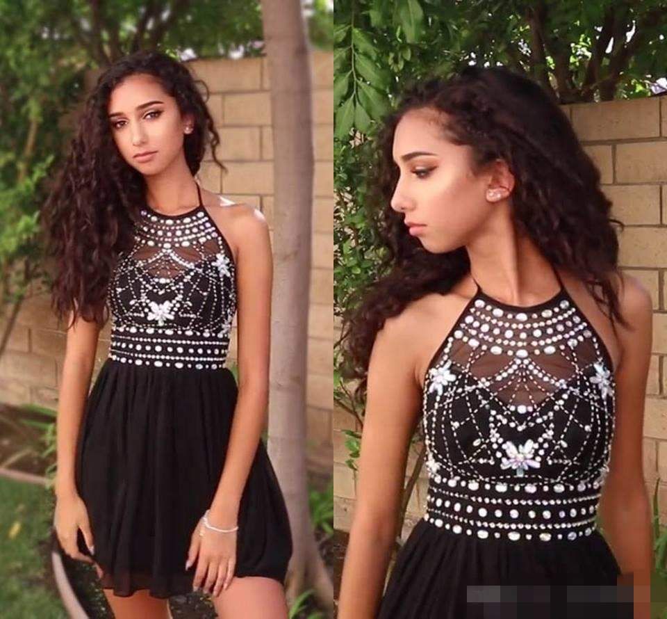 black sparkly hoco dress