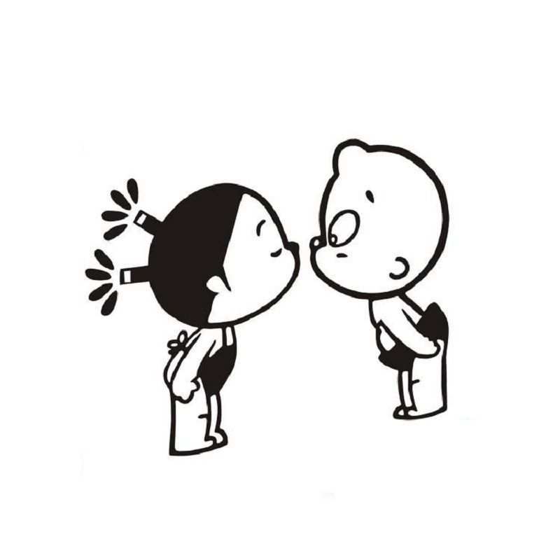 2019 reflective cartoon kissing