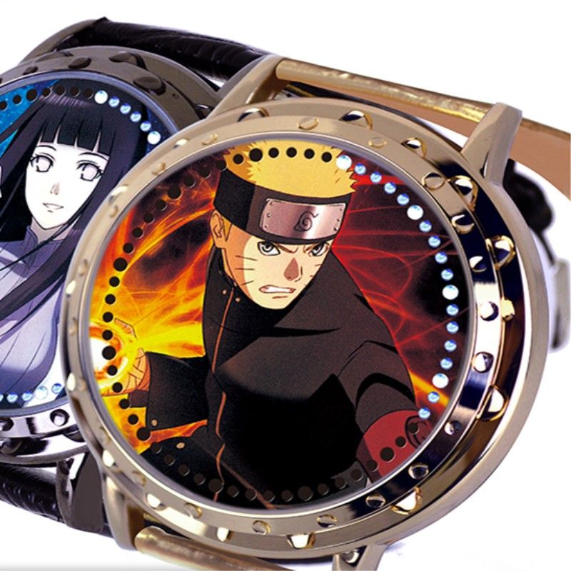 naruto anime shiny led touch screen digital wrist watches waterproof