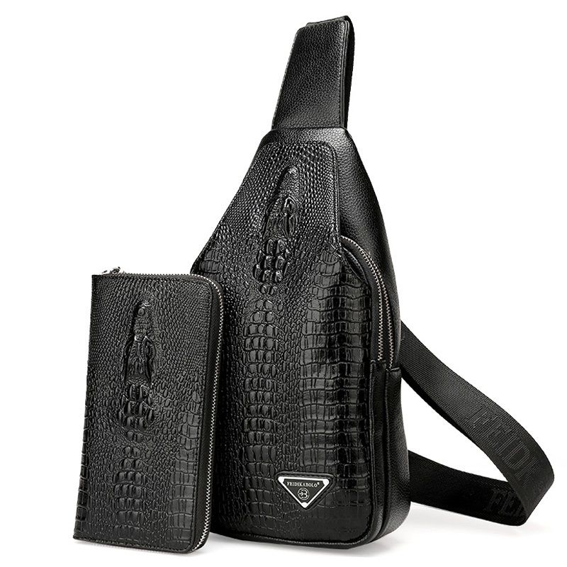 Bolsos De Paquete Cofre De Compre 3D Cocodrilo Hombres Bandolera q6zBp