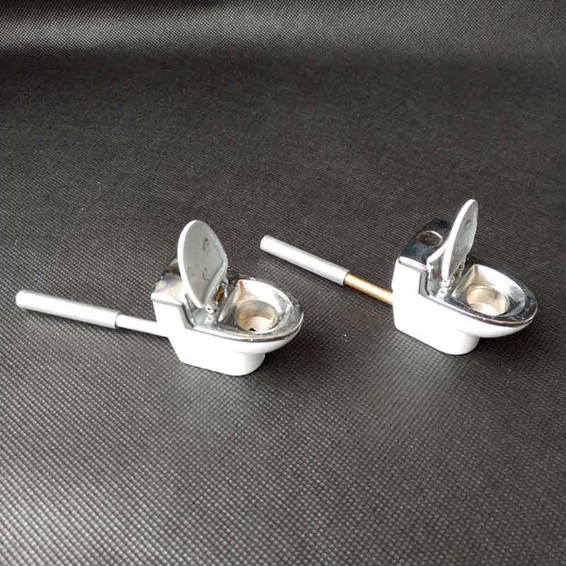 2021 Toilet Pattern Metal Hand Smoking Pipe Tobacco Cigarette Filter
