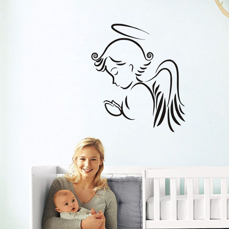 Religion Angel Wall Stickers For Kids Rooms Home Decoration Vinyl Art Painting On The Wall Removable Wall Decals For Bedroom Boys Wall Stickers Butterfly Wall Decals From Moderndecal 5 76 Dhgate Com