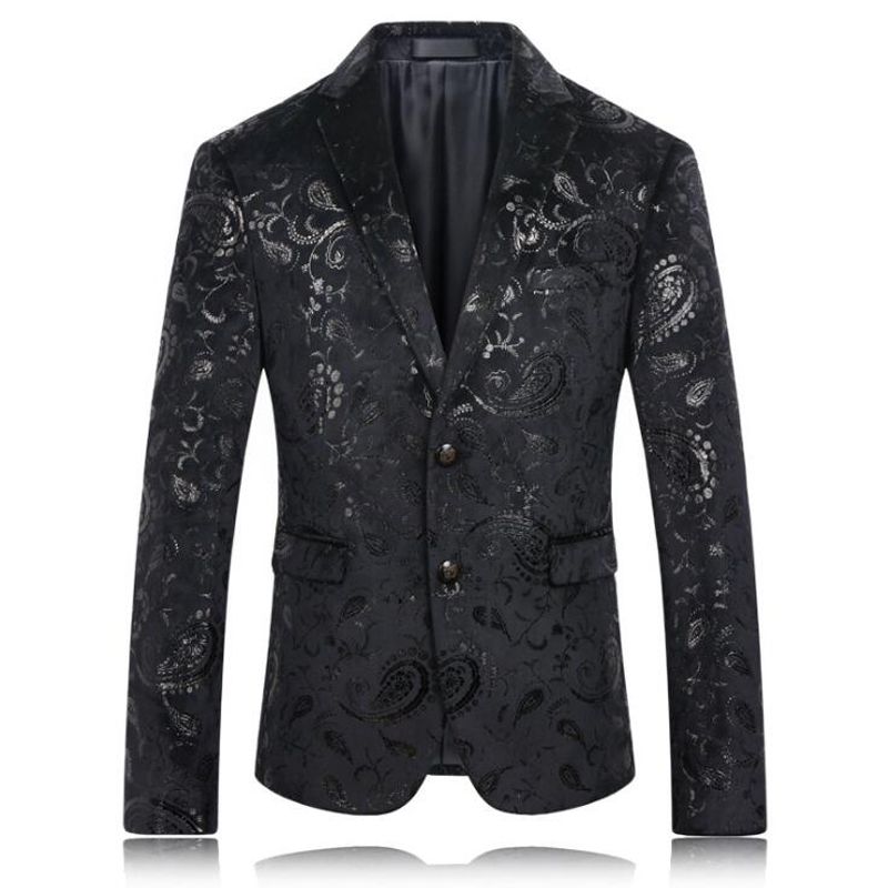 Homme Floral Imprimé Slim Fit revers Blazers Un Bouton Décontracté Manteau Veste Outwear Homme Floral Imprimé Slim Fit revers Blazers Un Bouton Décontracté Manteau Veste Outwear