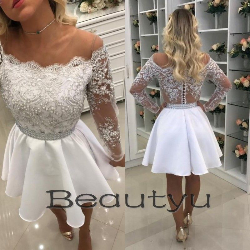 Long Sleeve Short Formal Dress