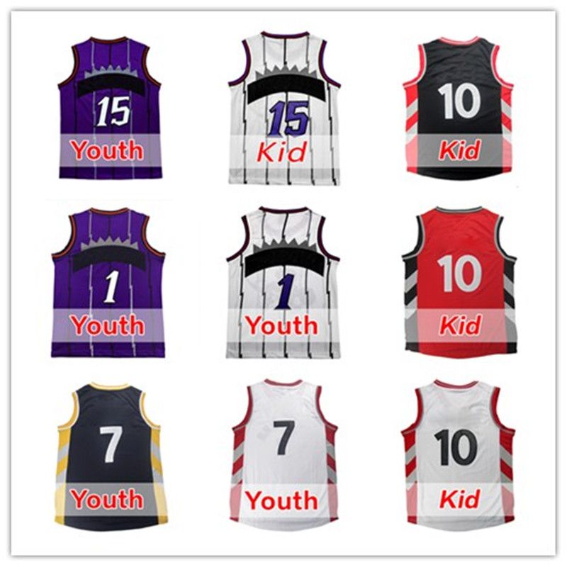 2020 Youth 2017 15 1 10 7 Basketball Jerseys Kids 100 Stitched
