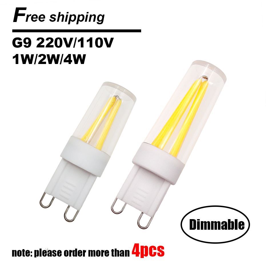 2018 New G9 Led Bulb Dimmable Ceramic 110v 220v Light 1w 2w 4w 2018 New G9 Led Bulb Dimmable Ceramic 110v 220v Light 1w 2w 4w Filament Cob Lamp Replace Halogen For Chandelier Outdoor Bulbs