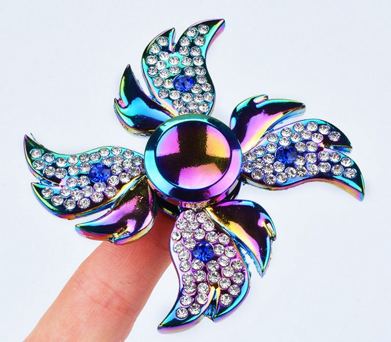 Diamond Fid Spinner Rainbow Flower Angel Wings Butterfly Water