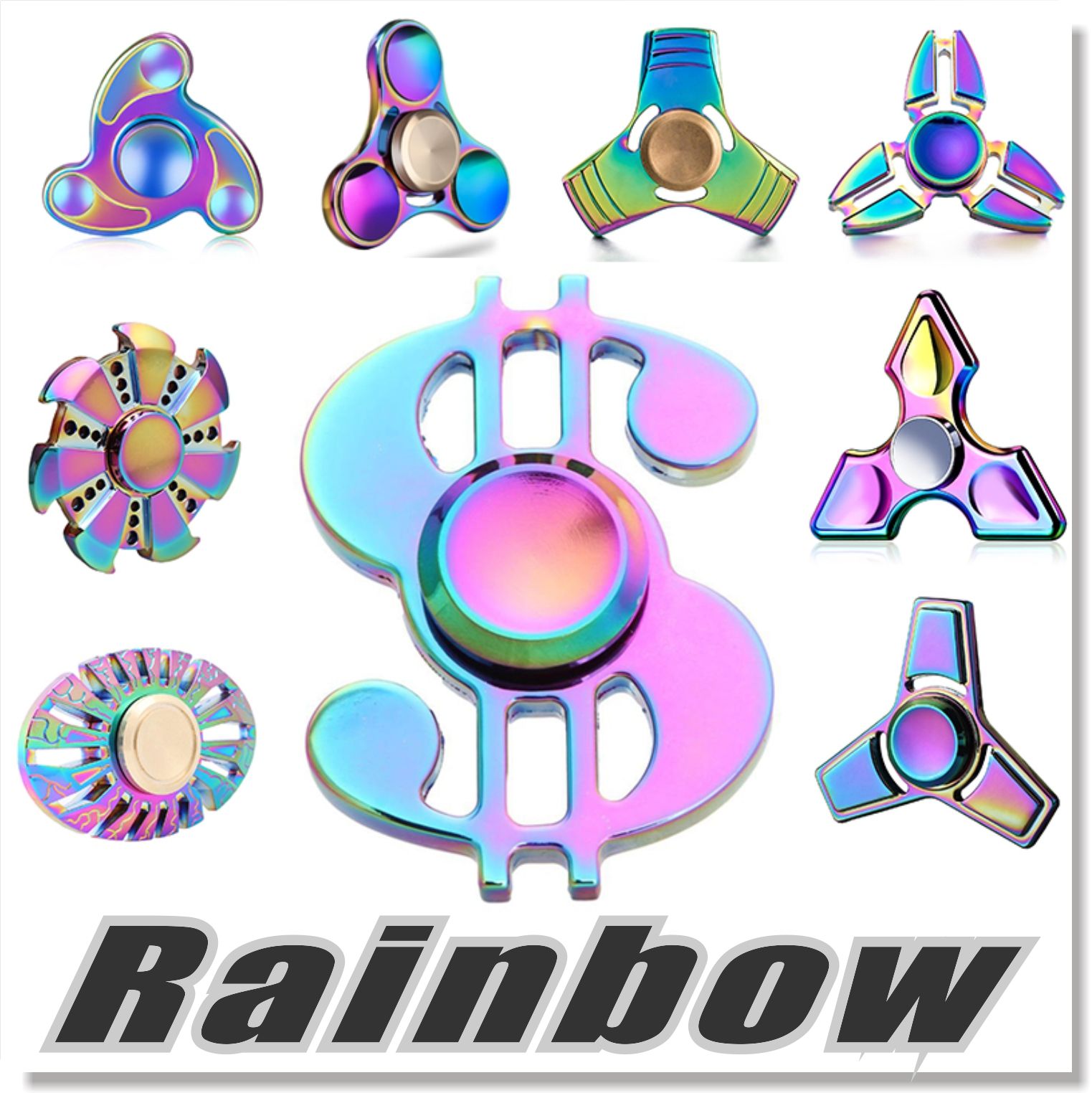 Rainbow Series Fidget Spinner Toy Ultra Durable Hand Spinner High Speed
