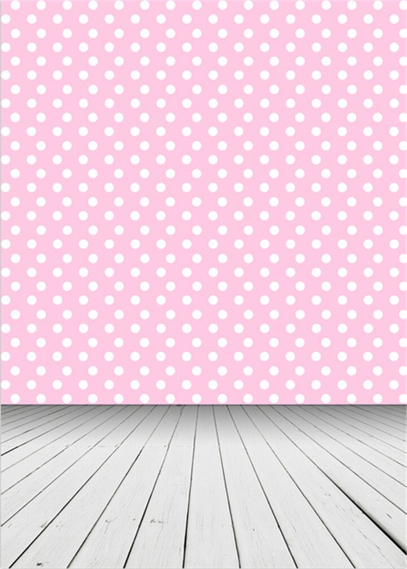 2018 White Polka Dots Pink Photography Backdrops Vinyl Fabric Baby 2018 White Polka Dots Pink Photography Backdrops Vinyl Fabric Baby Newborn Photo Prop Kids Children Studio Background Wooden Floor From Cymbozin