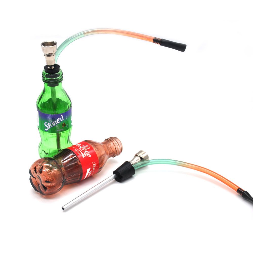 2021 Wholesale New Bong Soda Coke Bottle Glass Water Pipe Smoking Oil