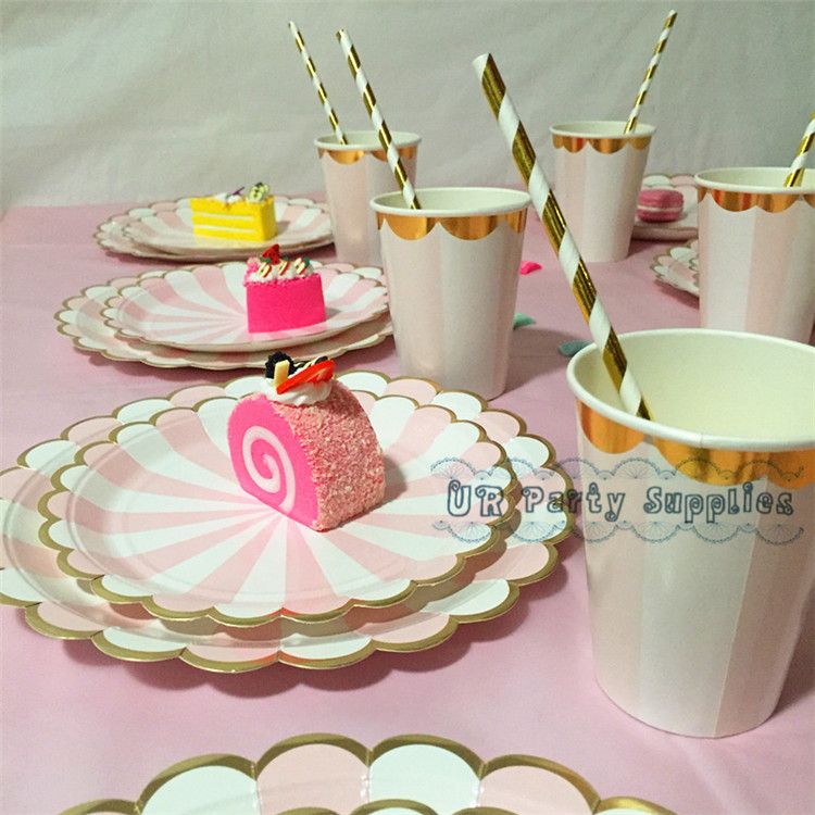 Whole Tableware Table Cloth Pink Gold Scallop Paper Cups Plates Whole Tableware Table Cloth Pink Gold Scallop Paper Cups Plates Napkins Straws For Birthday Baby Shower Carnival Moment Uk 2019 From Sophine08