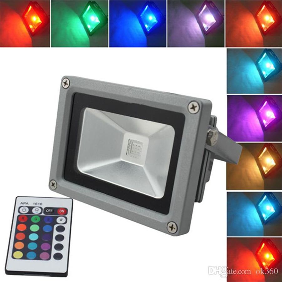 Outdoor 10w 20w 30w 50w 100w Rgb Led Flood Light Colour Changing Outdoor 10w 20w 30w 50w 100w Rgb Led Flood Light Colour Changing Wall Washer Lamp Ip65 Waterproof 24key Ir Remote Control Lighting Security