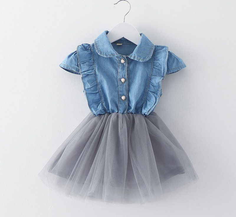 blue net frock for baby girl