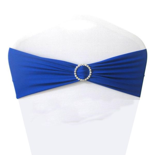 2021 Royal Blue Spandex Lycra Chair Sashes Elastic Satin Chair Bands ...
