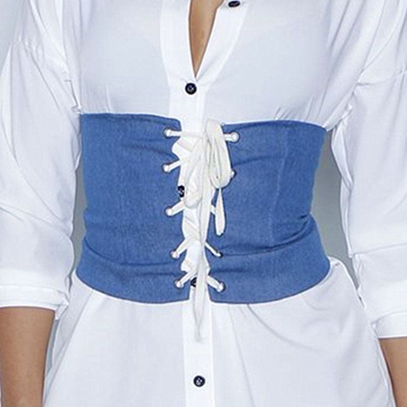 2018 Fashion Black Blue Denim Corset Cowboy New Belt Tied Waist Tight Zipper Girdle For Women Xd748 From Michelleldl 1366 2018 Fashion Black Blue Denim Corset Cowboy New Belt Tied Waist Tight Zipper Girdle For Women Xd748 From Michelleldl 1366