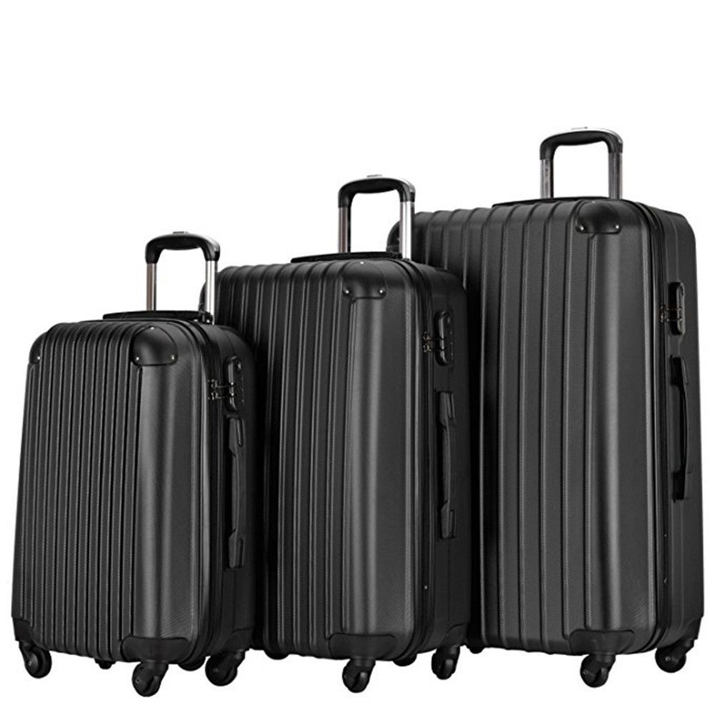 Lightweight Carry On Suitcase Set Spinner Luggage Bag Abs School 360 Degree Rotating Wheels ...