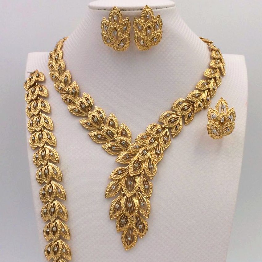 2016 Gold Jewelry Fashion Style, High Quality African Women Set