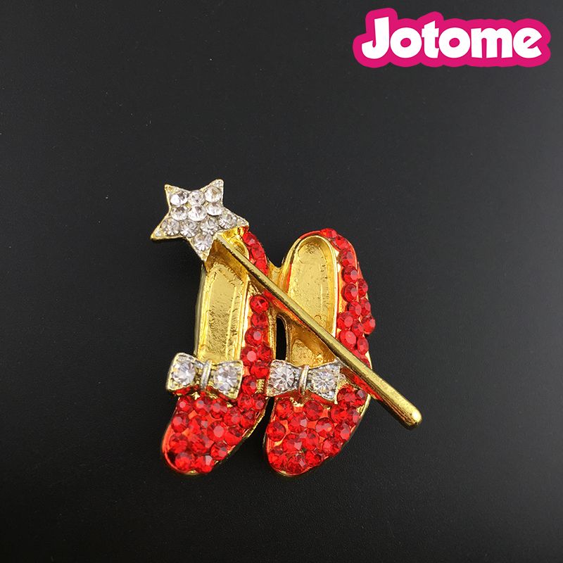 Wholesale Stylish And Cheap Style Gold Tone Crystal Dorothy Wizard Of