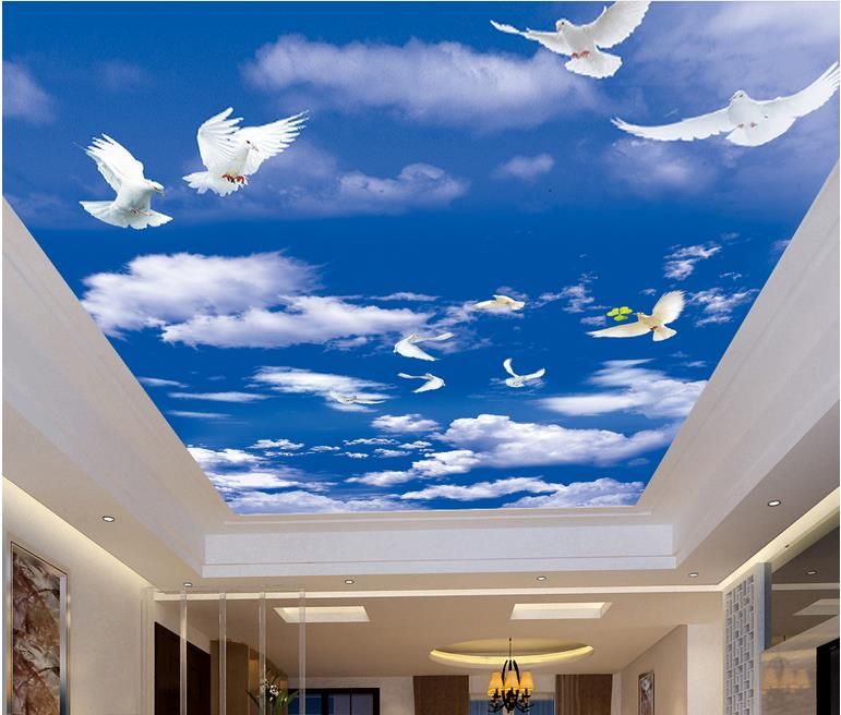 Compre Murales Del Techo Del Papel Pintado 3D Personalizar Papel