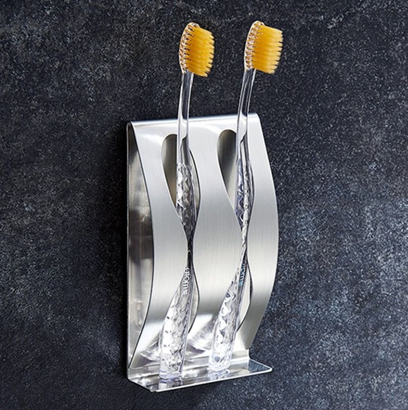 2020 Self Adhesive Wall Mount Toothbrush Razor Holder Stainless Steel