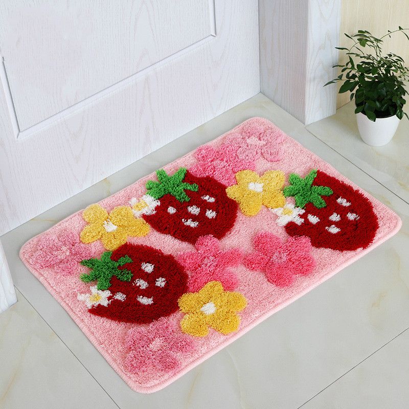 Fruit Rug Fruit Kitchen Rugs Strawberry High Quality Handmade Floor Mats Area Rug For Living
