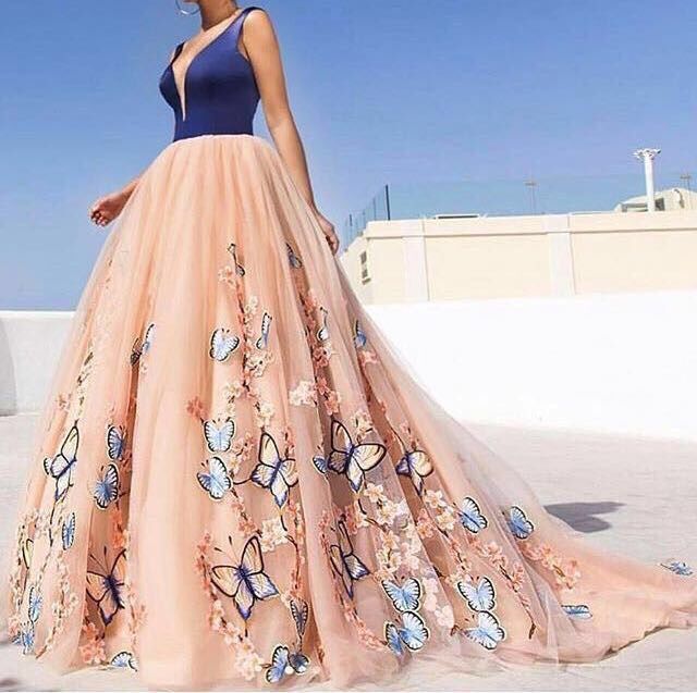 butterfly ball gown