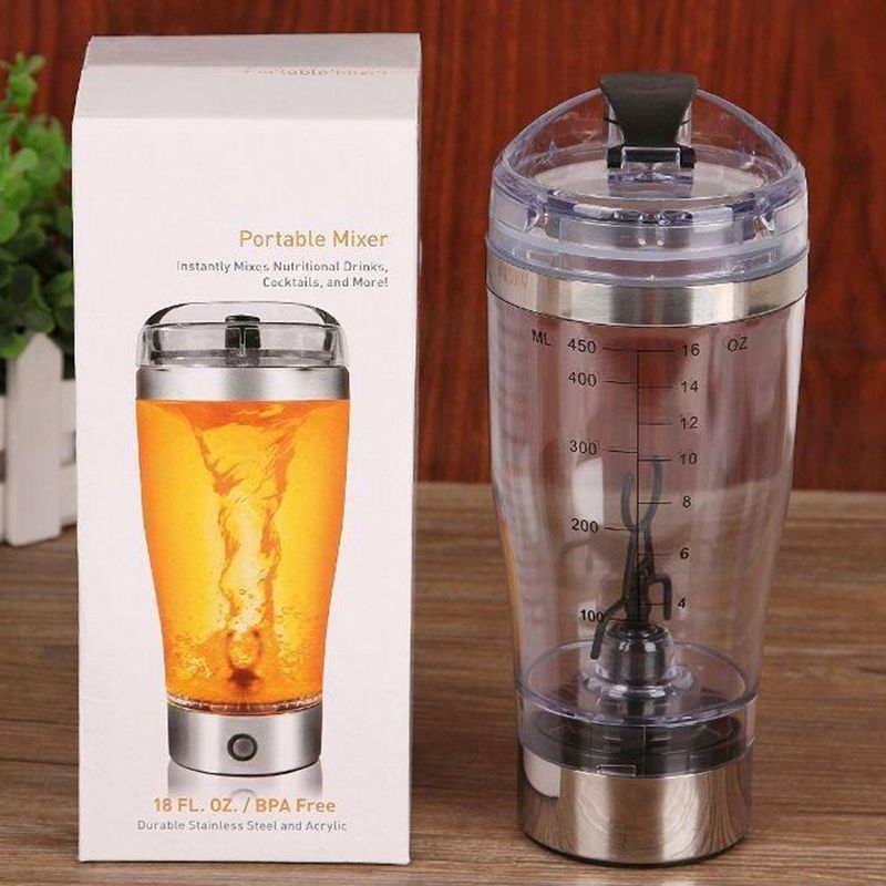 450ml Electric Mixer Cup Protein Shaker Portable Automatic Movement