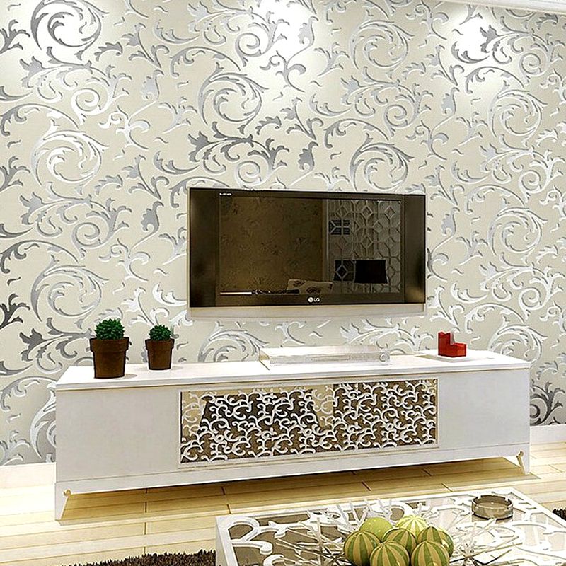 Wallpaper For Living Room 2017 wholesale european luxury silver damask wallpaper roll modern 3d Wallpaper For Living Room 2017 wholesale european luxury silver damask wallpaper roll modern 3d