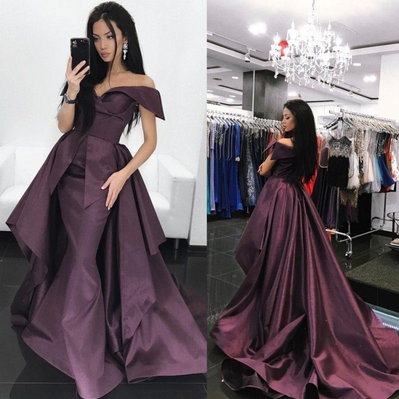 Off the Shoulder Taffeta Dress