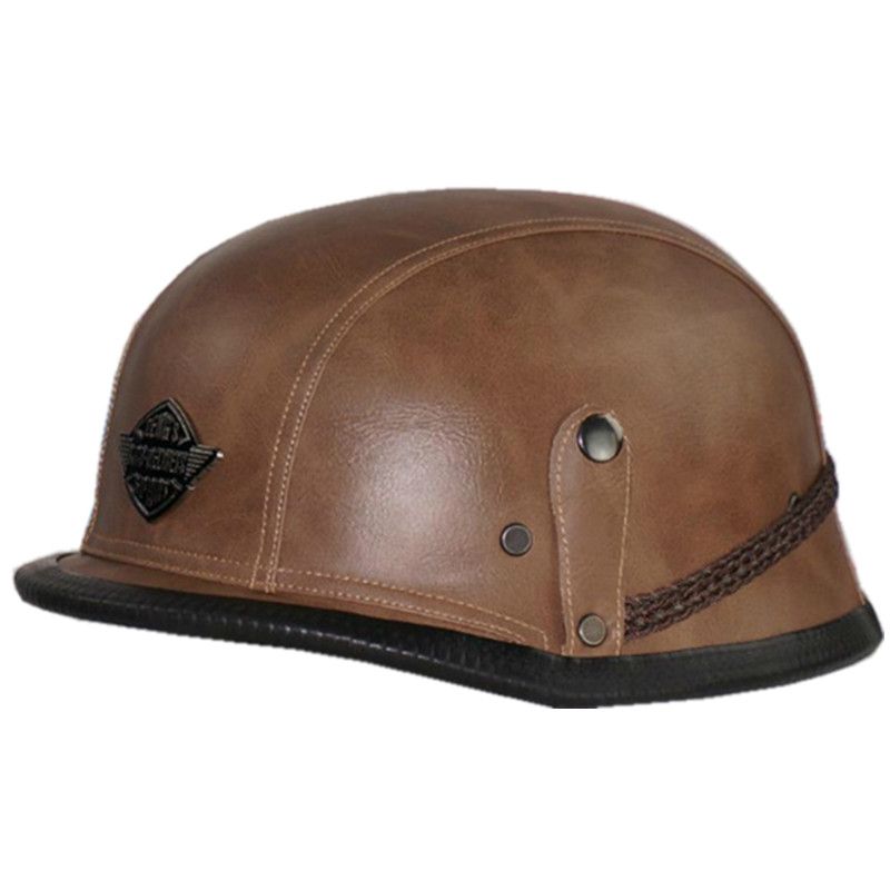 Acheter Vintage Harley En Cuir Moto Casque Wwii Big Allemand Rétro