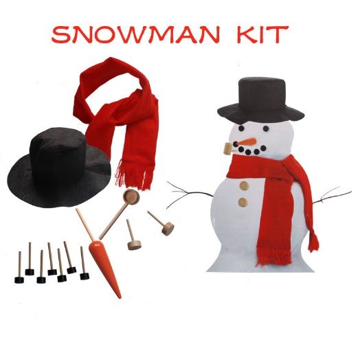 Wooden Simulation Dress Up Snowman Kit Christmas Decor Accessories ...