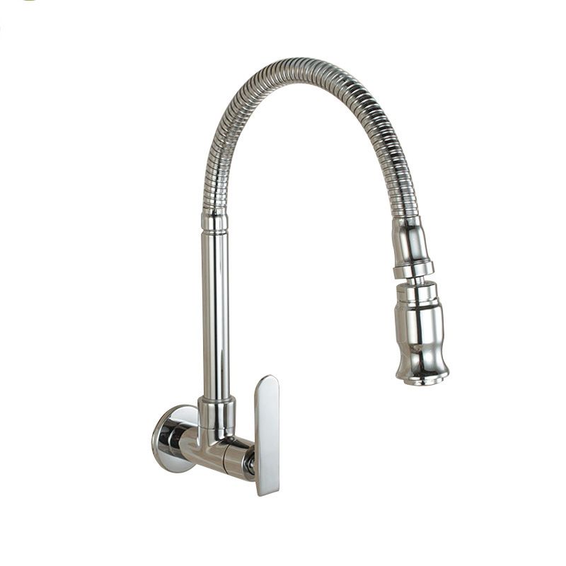 2019 Wall Mounted Sprayer Kitchen Faucet Cold Water Single 2019 Wall Mounted Sprayer Kitchen Faucet Cold Water Single Handle Chrome Flexible Hose Mixer Taps Holes From Rozinsanitary1