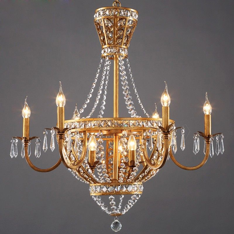 American Style Vintage Living Room Crystal Chandelier Light Dining American Style Vintage Living Room Crystal Chandelier Light Dining Hotel Culb Chandeliers Rustic Country Restauant Pendant Lamps Glass