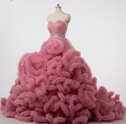 pink fluffy dress