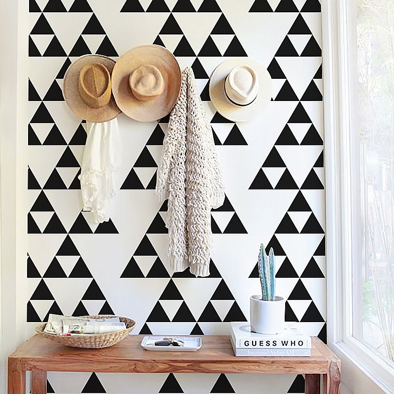 Gold Triangles Wall Sticker Removable Home Decor Art Decals Small Baby Wallpapers Geometric Nordic Black Grey Triangle Stickers