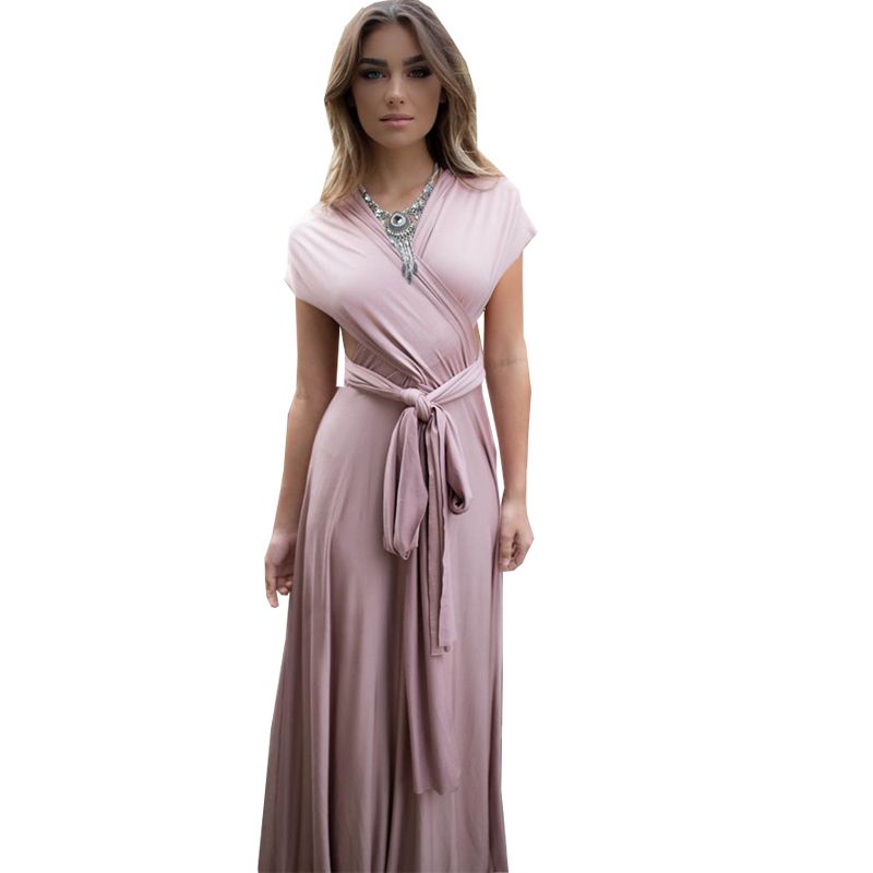 V-Neck Backless Dress
