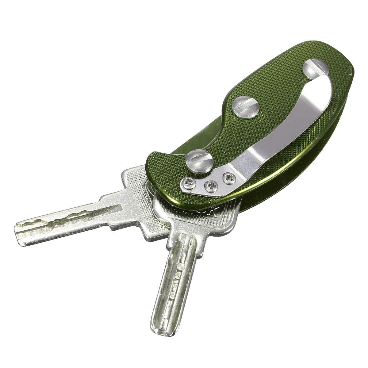 2020 Aluminum Carbon Fiber Key Holder Organizer Clip Folder Keychain