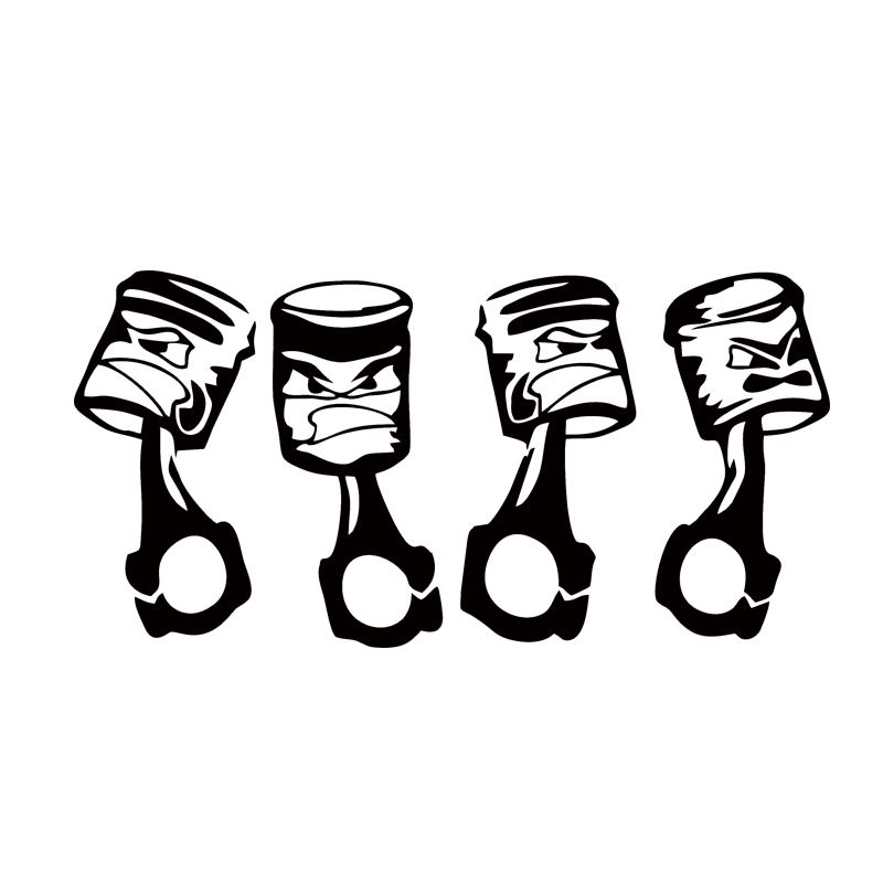 2018 Personality Small Angry Pistons Car Decal Vinyl Accessories