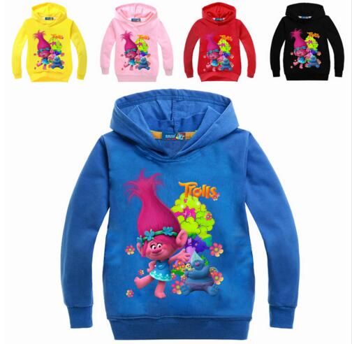 New Autumn Trolls Clothes For Girls T Shirt Long Sleeve T Shirt Printing Hoodies Kids Sweatshirt For Baby Clothing Bobby Tops - 