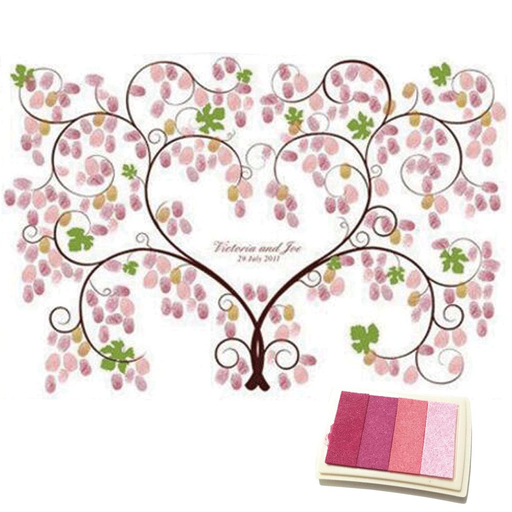 2019 New Arrival Wedding Fingerprint Guest Book Accessories Supplies