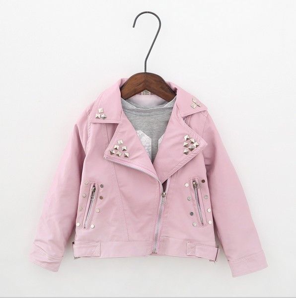 girls leather jacket fashion kids faux leather jacket girls coats turn down rivet girls motorcycle jacket 2 7t jackets and coats for boys red boys jacket from childrenparadise 25 09 dhgate com girls leather jacket fashion kids faux
